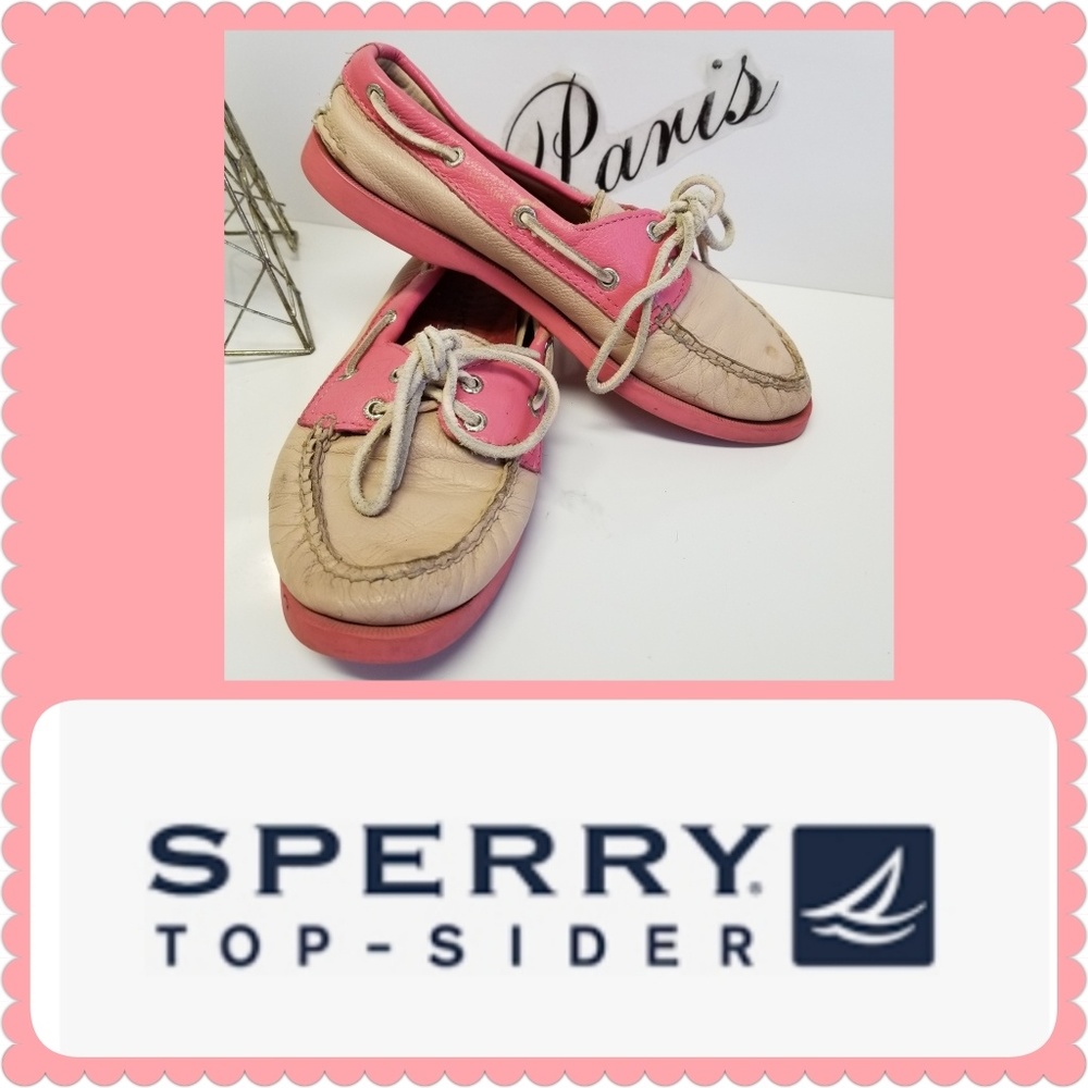 Sperry two-tone Pink docksiders size 6 1/2 M